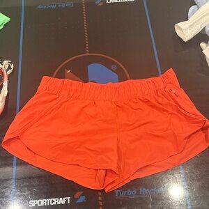 Lululemon Athletica Bright Orange Athletic Shorts